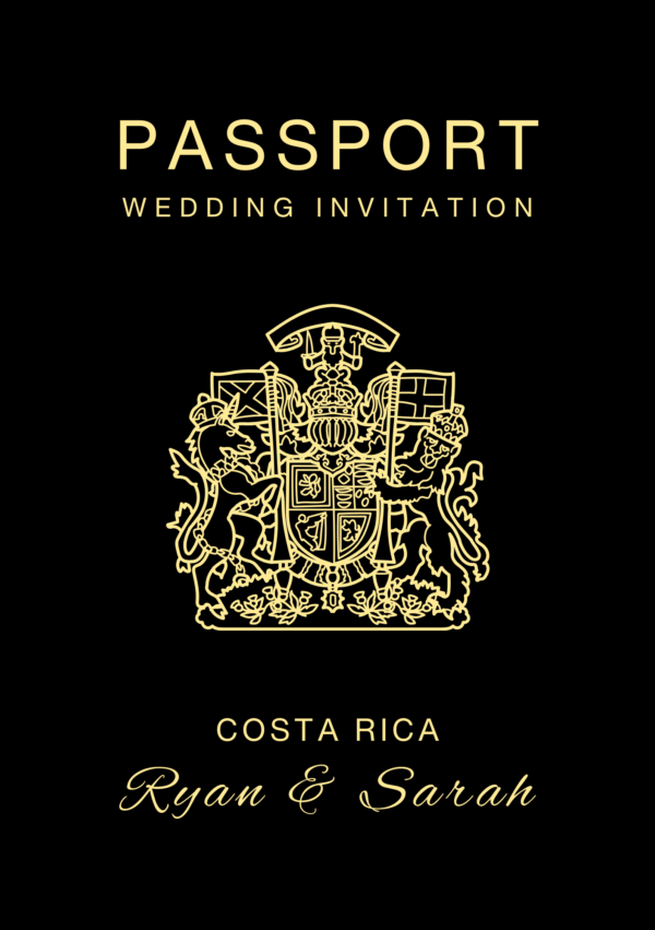 Black Wedding Passport Set