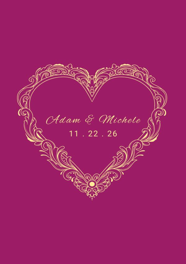 Maroon Wedding Passport Set - Image 2