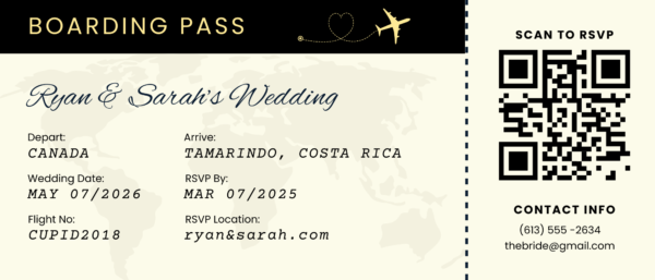 Black Wedding Passport Set - Image 4