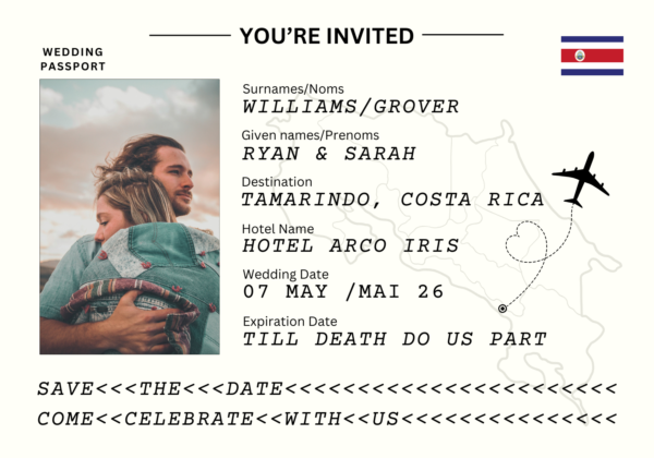 Black Wedding Passport Set - Image 3